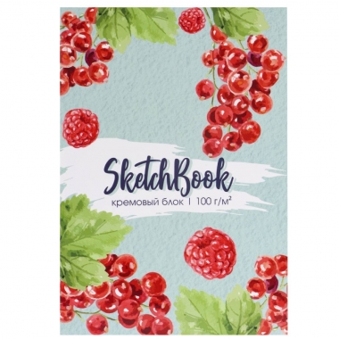 Скетчбук А4, 64л. , СПЕЛЫЕ ЯГОДЫ, тв.обложка, глянцев.ламинация, Prof-Press, РФ