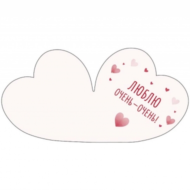 Мини-открытка двойная 6х6см., "Мишка" (код 110В), Арт&Дизайн, РФ