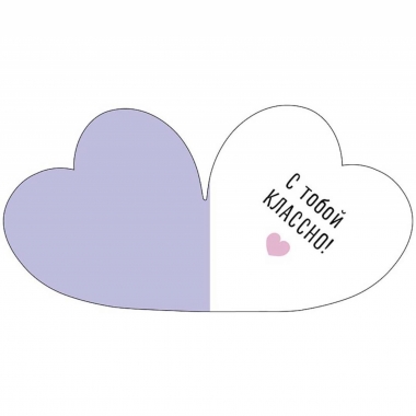 Мини-открытка двойная 6х6см., "Птички" (код 110В), Арт&Дизайн, РФ