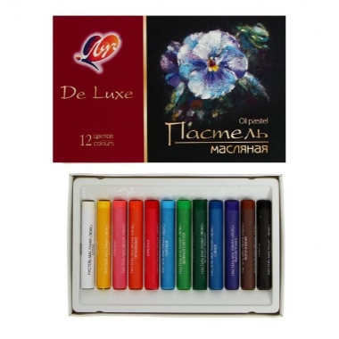 Пастель масляная 12 цв "Люкс", ЛУЧ, РФ
