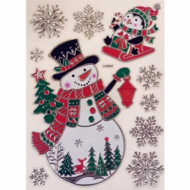 Наклейка для украшения новогодняя 39х24 см., Китай