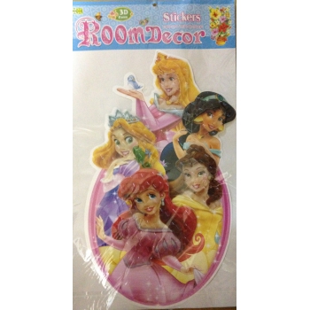 Наклейка для интерьера ПРИНЦЕССЫ 33Х23, Китай