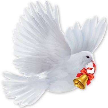 Украшение на скотче двустор.,  А5 "Голубь" (19,6х18,9 см.), АО "Праздник", РФ
