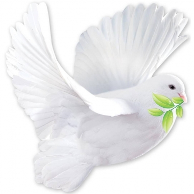 Украшение на скотче двустор.,  А5 "Голубь" (19,6х18,9 см.), АО "Праздник", РФ