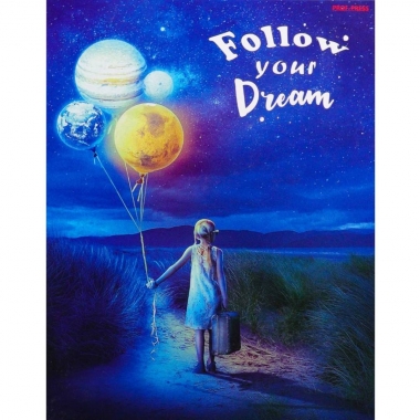 Тетрадь 100л. (на кольцах), клетка, СЛЕДУЙ ЗА МЕЧТОЙ, Prof-Press, РФ