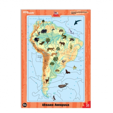 Развивающий пазл "Южная Америка" (большие) (IQ step), РФ