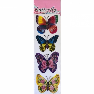 Наклейка для интерьера "Бабочки" (11х33см.), Китай Наклейка для интерьера "Бабочки" (11х33см.), Китай