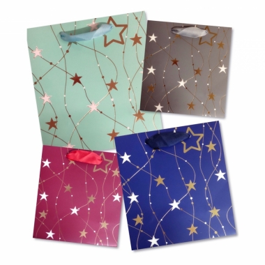 Пакет 14х15х7см, "ЗВЕЗДЫ" (ЛЮКС) в асс., Китай