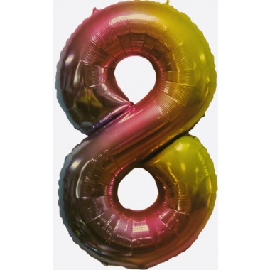 Шар фольга Цифра "8" (L40"/1м.), Китай
