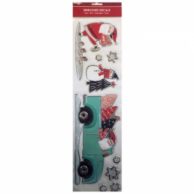 Наклейка для украшения новогодняя узкая 50х13 см., Китай