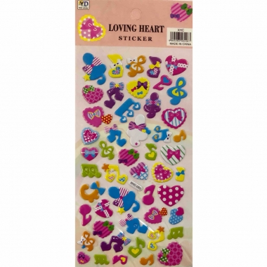 Наклейка дутик 10х22см. "Music", Китай