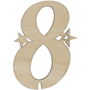 Топпер "Цифра 8" 50х80мм, РБ