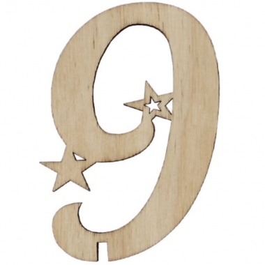 Топпер "Цифра 9" 50х80мм, РБ