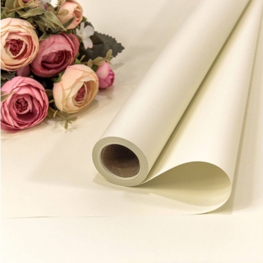 Плёнка 0,58х10м., матовая "Корейская", 55мкм.,  Жемчужно-белый, OMG gift, Китай