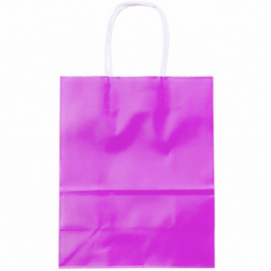 Пакет 22х27х11 см. бумажный однотонный "ФУКСИЯ", Китай