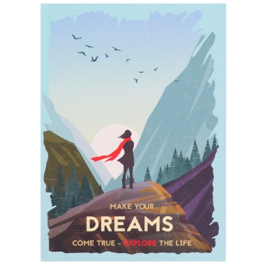 Записная книга А5, в линейку, крафт.блок  "Dreams", MILAND, РФ