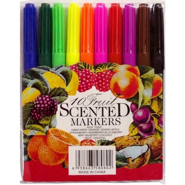 Фломастеры фруктовые,10 цв. "Scented", Китай