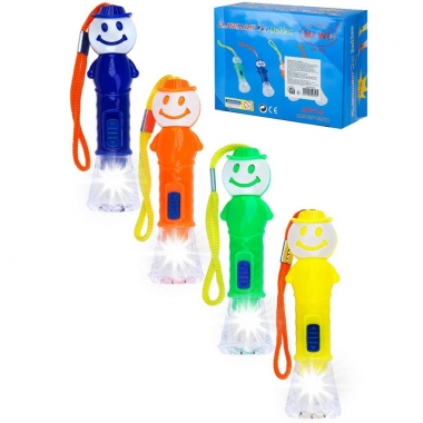 Фонарик из пластика (7.5см,цвет-микс), ООО", Рыжий Кот", РФ. пр-во: Китай