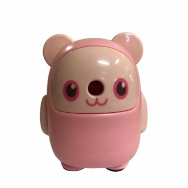 Точилка механическая "Медвежонок" роз. (6х8х6 см.)., Китай