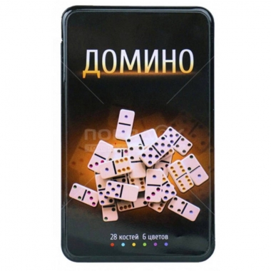 Домино в жестяном боксе (11х18см.),  Китай