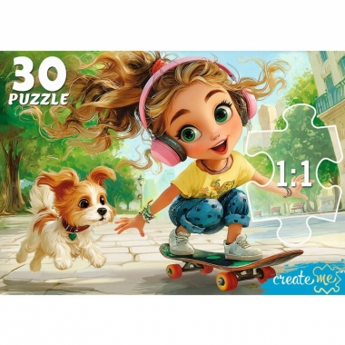 ПАЗЛЫ 30 элементов. КРУТАЯ ДЕВЧОНКА, ООО "Рыжий Кот", РФ