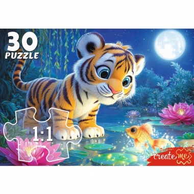 ПАЗЛЫ 30 элементов. НОЧНОЙ ТИГРЕНОК, ООО "Рыжий Кот", РФ