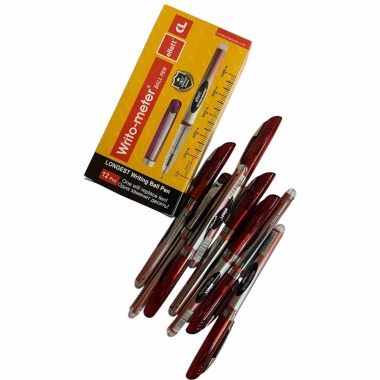 Ручка шариковая, красная, Writo-Meter ELLOTT, 0.5 мм, 10000 метров,  Китай