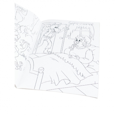 Раскраска А4 ДЛЯ МАЛЫШЕЙ. КРАСНАЯ ШАПОЧКА, 4 л.,  Prof-Press/Bright Kids, РФ