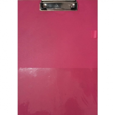 Планшет А4 с верхним зажимом и карманом, РОЗОВЫЙ, Китай