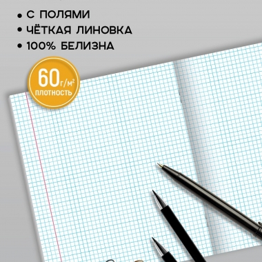 Тетрадь А5,48/кл. (белая бумага) "BE BEAUTIFUL", "Prof-Press", РФ