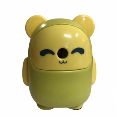 Точилка механическая "Медвежонок" салат. (6х8х6 см.)., Китай