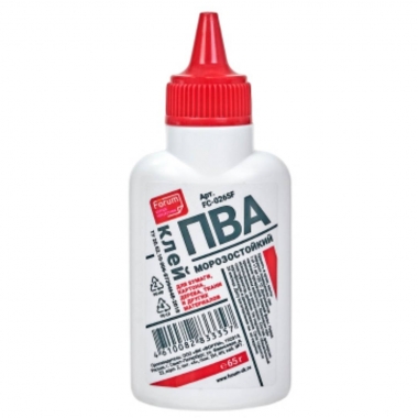 Клей ПВА, 65 г, канцелярский, флакон с дозатором, "FORUM Office Collection", РФ