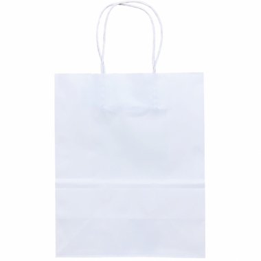 Пакет 22х27х11 см. бумажный однотонный "БЕЛЫЙ", Китай