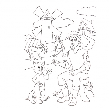 Раскраска А4 ДЛЯ МАЛЫШЕЙ. КОТ В САПОГАХ, 4 л.,  Prof-Press/Bright Kids, РФ