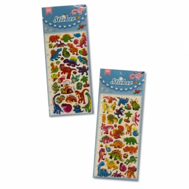 Наклейка дутик (д/украшения) 10х24см. ДИНОЗАВРЫ в асс., Китай