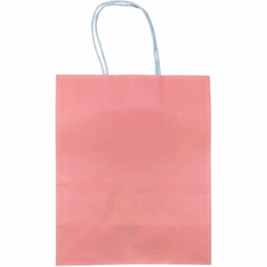 Пакет 22х27х11 см. бумажный однотонный "РОЗОВЫЙ", Китай