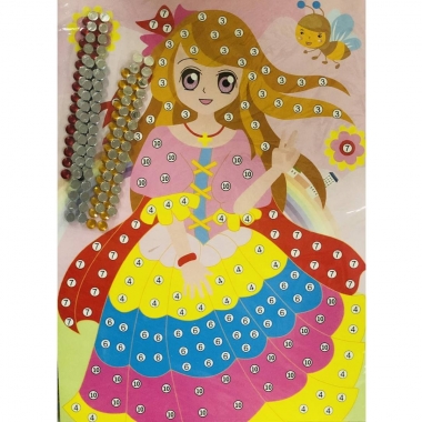 Мозаика из страз 26х19см., "ДЕВОЧКА" (Аниме), Китай