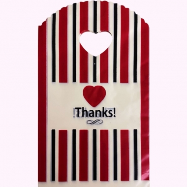 Пакет ПВД 13х21 с вырубной ручкой (50 шт.). "THANKS", Китай