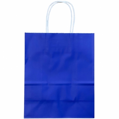 Пакет 22х27х11 см. бумажный однотонный "СИНИЙ", Китай