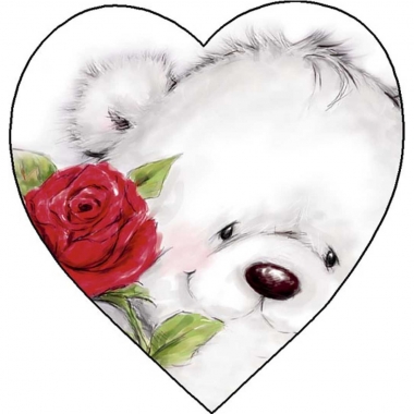 Мини-открытка двойная Мишка (код Д), Арт Дизайн