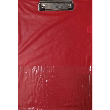 Планшет А4 с верхним зажимом и карманом, КРАСНЫЙ, Китай