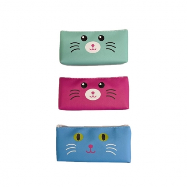 Пенал-косметичка мягкий Мордочка котика в асс., Китай