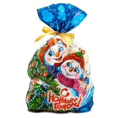 Пакет подарочный  (фольга) 25х40 см. "НГ.  ОЗОРНИКИ". ВОРР, ООО "ИНТЕРПАК, РФ