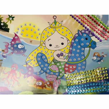 Мозаика из страз 26х19см., "МАЛЕНЬКАЯ РУСАЛОЧКА", Китай