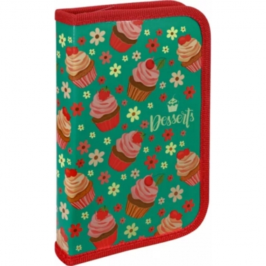 Пенал 1-секц, большой,  "ВРЕМЯ ДЕСЕРТА", 190х115 мм., ламинир. картон, Profit. РФ