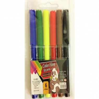 Фломастеры 6цв., ПАНДА, Китай