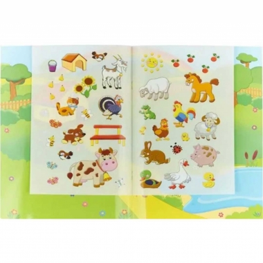 Многоразовые наклейки А4, В ДЕРЕВНЕ, Фламинго