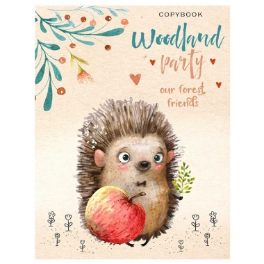 Тетрадь на кольцах А5,80л. ЕЖИК С ЯБЛОКОМ, Prof-Press, РФ