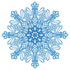 Украшение на скотче (10шт), 15х15см., "Снежинка"( двусторонняя печать), РФ