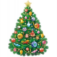 Плакат фигурный "Ёлка" (82х60 см.), РФ